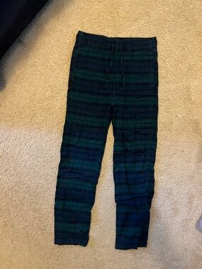 Hollister Green & Navy Plaid Pajama Pants